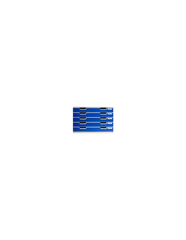Modulo cajones sobremesa exacompta system 5 cajones poliestireno din a3 azul/gris 350x288x320 mm