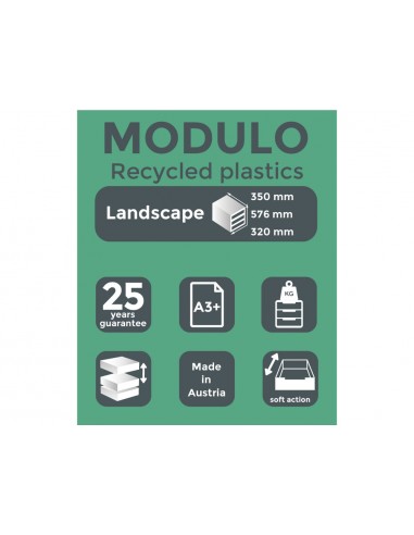 Modulo cajones sobremesa exacompta system 5 cajones poliestireno din a3 azul/gris 350x288x320 mm