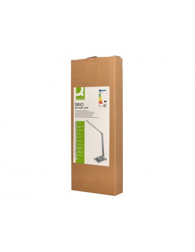 Lampara de escritorio q-connect sirio led 13w 800 lmtactil 3 niveles de color brillo regulable color plata