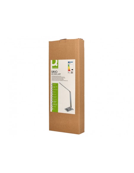 Lampara de escritorio q-connect sirio led 13w 800 lmtactil 3 niveles de color brillo regulable color plata