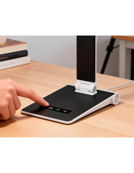 Lampara de escritorio q-connect sirio led 13w 800 lmtactil 3 niveles de color brillo regulable color negro Lampara de escritorio q-connect sirio led 13w 800 lmtactil 3 niveles de color brillo regulable color negro