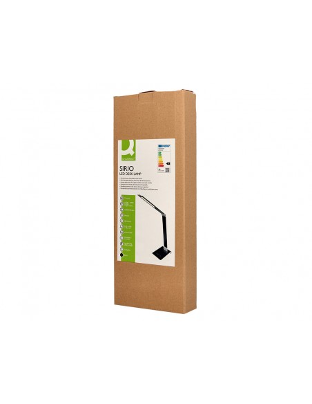 Lampara de escritorio q-connect sirio led 13w 800 lmtactil 3 niveles de color brillo regulable color negro Lampara de escritorio q-connect sirio led 13w 800 lmtactil 3 niveles de color brillo regulable color negro