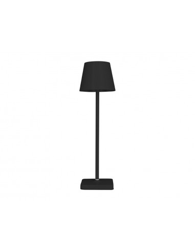 Lampara de escritorio q-connect nova led 2w 200 lm metalica tactil recargable usb-c color negro