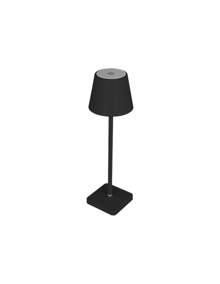 Lampara de escritorio q-connect nova led 2w 200 lm metalica tactil recargable usb-c color negro Lampara de escritorio q-connect nova led 2w 200 lm metalica tactil recargable usb-c color negro