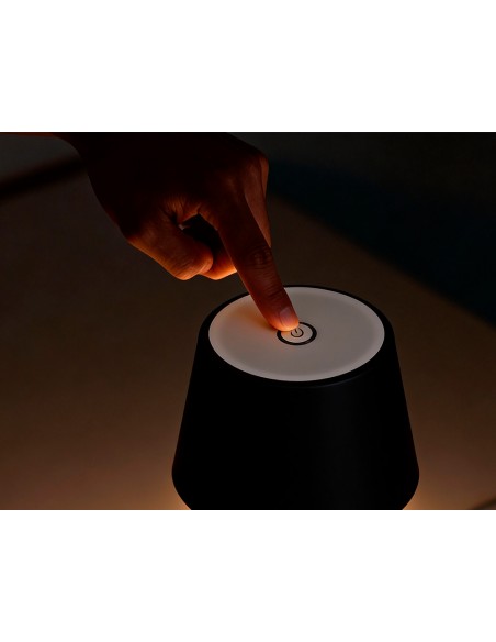 Lampara de escritorio q-connect nova led 2w 200 lm metalica tactil recargable usb-c color negro Lampara de escritorio q-connect nova led 2w 200 lm metalica tactil recargable usb-c color negro
