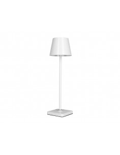 Lampara de escritorio q-connect nova led 2w 200 lm metalica tactil recargable usb-c color blanco
