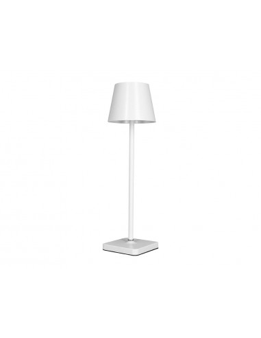 Lampara de escritorio q-connect nova led 2w 200 lm metalica tactil recargable usb-c color blanco