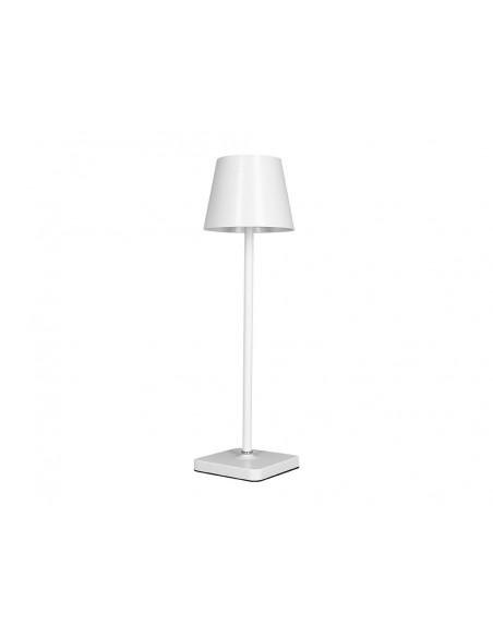 Lampara de escritorio q-connect nova led 2w 200 lm metalica tactil recargable usb-c color blanco