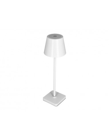 Lampara de escritorio q-connect nova led 2w 200 lm metalica tactil recargable usb-c color blanco
