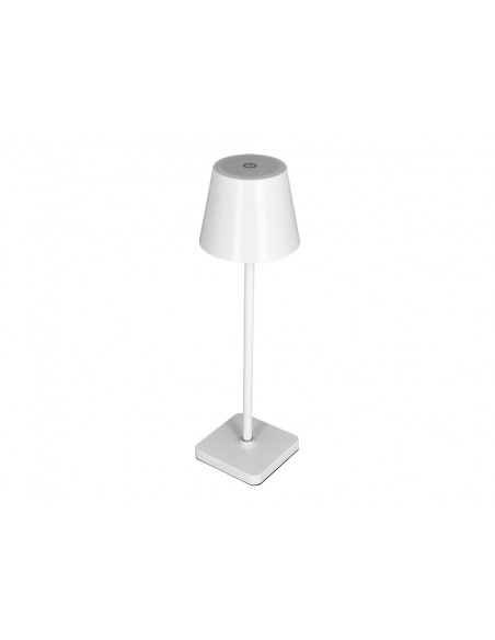 Lampara de escritorio q-connect nova led 2w 200 lm metalica tactil recargable usb-c color blanco