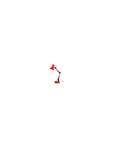 Lampara de escritorio q-connect polaris metalica coninterruptor brazo doble 3 articulaciones color rojo