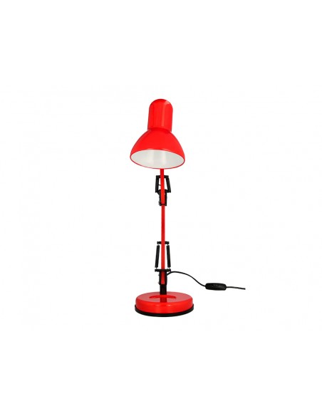 Lampara de escritorio q-connect polaris metalica coninterruptor brazo doble 3 articulaciones color rojo