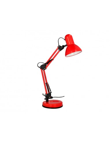 Lampara de escritorio q-connect polaris metalica coninterruptor brazo doble 3 articulaciones color rojo