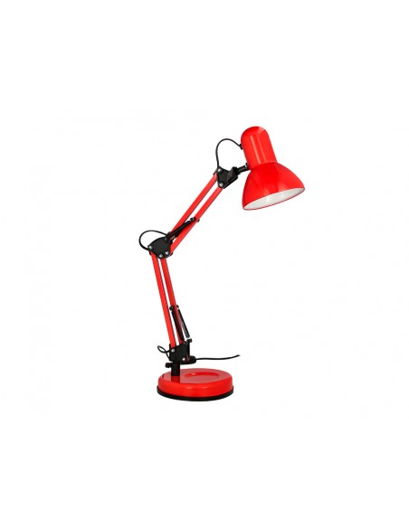 Lampara de escritorio q-connect polaris metalica coninterruptor brazo doble 3 articulaciones color rojo