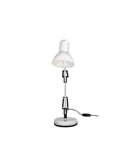Lampara de escritorio q-connect polaris metalica coninterruptor brazo doble 3 articulaciones color blanco Lampara de escritorio q-connect polaris metalica coninterruptor brazo doble 3 articulaciones color blanco