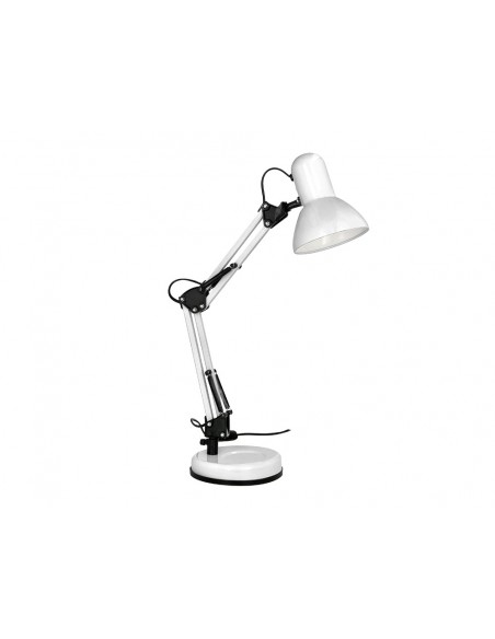Lampara de escritorio q-connect polaris metalica coninterruptor brazo doble 3 articulaciones color blanco Lampara de escritorio q-connect polaris metalica coninterruptor brazo doble 3 articulaciones color blanco