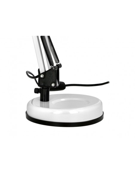 Lampara de escritorio q-connect polaris metalica coninterruptor brazo doble 3 articulaciones color blanco Lampara de escritorio q-connect polaris metalica coninterruptor brazo doble 3 articulaciones color blanco