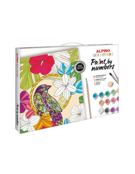 Juego alpino didactico pinta por numero alpino tropical