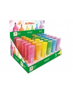 Rotulador fluorescente alpino up expositor de 36 unidades colores surtidos