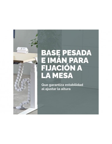Organizador de cables fellowes extensible para escritorio longitud 1,3 m color blanco