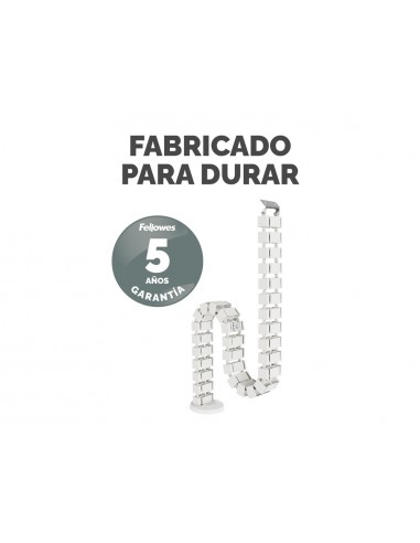 Organizador de cables fellowes extensible para escritorio longitud 1,3 m color blanco