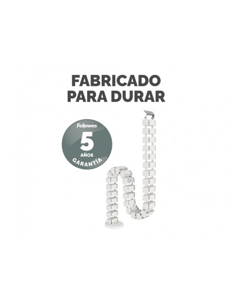 Organizador de cables fellowes extensible para escritorio longitud 1,3 m color blanco Organizador de cables fellowes extensible para escritorio longitud 1,3 m color blanco