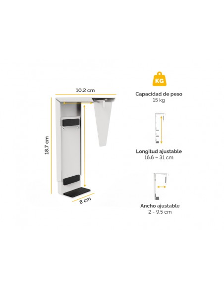 Soporte para cpu fellowes para uso debajo mesa color blanco