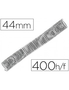 Espiral metalico q-connect 64 5:1 44mm 1,2mm caja de 25 unidades