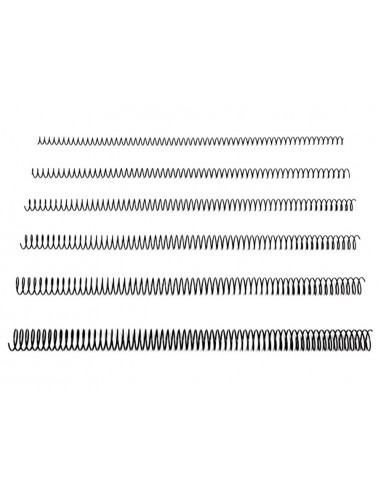 Espiral metalico q-connect 64 5:1 44mm 1,2mm caja de 25 unidades