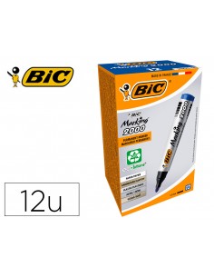 Rotulador bic marcador eco permanente marking 2000 azul trazo 1,7 mm caja de 12 unidades