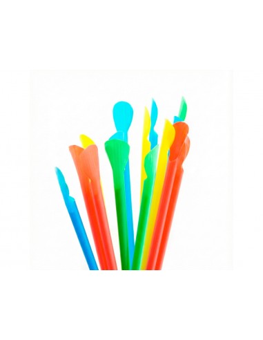 Sorbete para granizada cuchara color paquete de 100 unidades