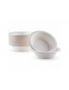 Plato de fibra bio bol 340/350 cc paquete de 50 unidades
