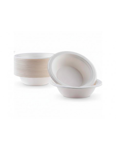 Plato de fibra bio bol 340/350 cc paquete de 50 unidades