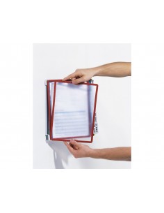 Portacatalogo de pared durable vario wall con 10 fundas din a4 colores surtidos
