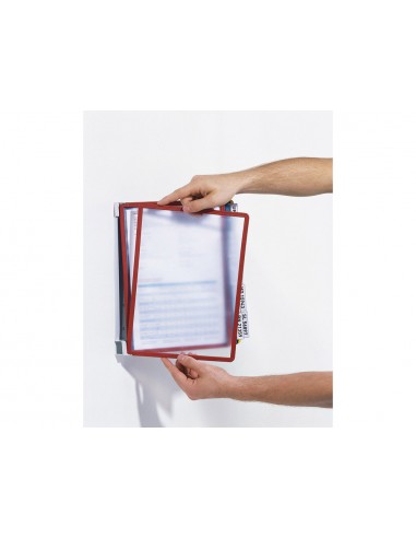 Portacatalogo de pared durable vario wall con 10 fundas din a4 colores surtidos