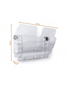 Expositor de mural durable flexiplus a4 horizontal doble magnetico transparente