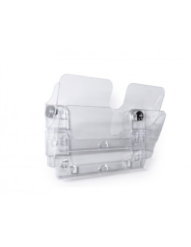 Expositor de mural durable flexiplus a4 horizontal doble magnetico transparente