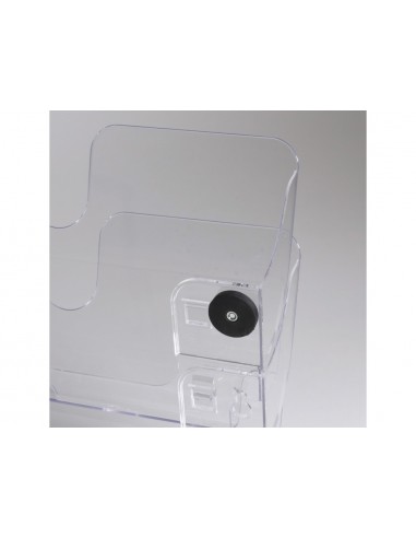 Expositor de mural durable flexiplus a4 horizontal doble magnetico transparente