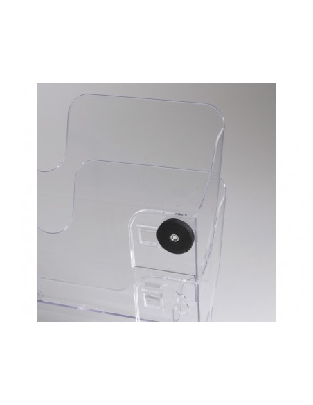 Expositor de mural durable flexiplus a4 horizontal doble magnetico transparente