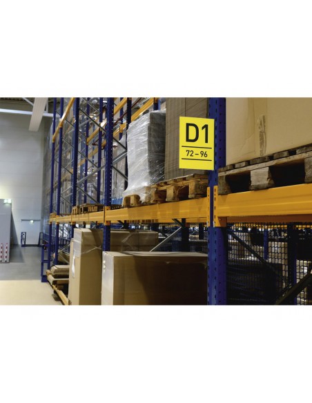 Señal de pasillo magnetica durable din a4 vertical pack de 10 unidades
