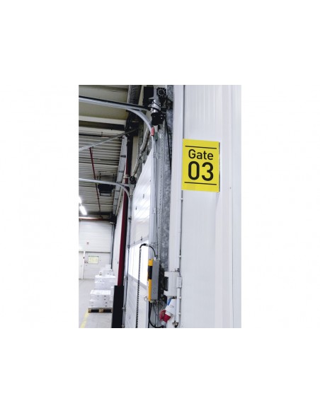 Señal de pasillo magnetica durable din a4 vertical pack de 10 unidades