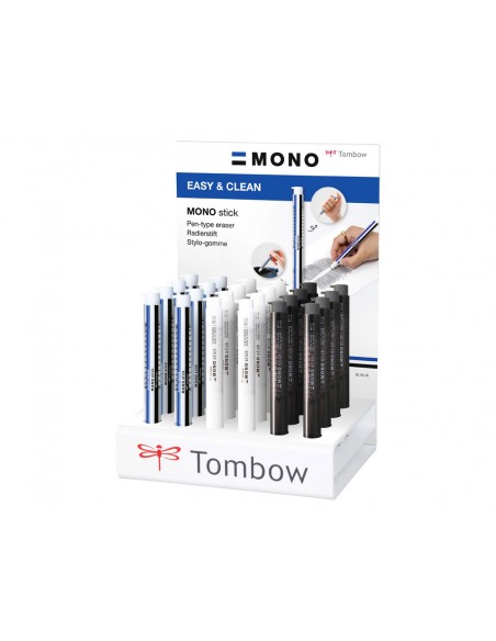 Portagomas tombow mono stick expositor sobremesa de 24 unidades surtidas