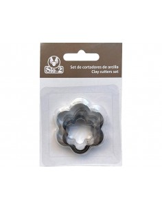 Cortador metalico sio-2 flor set de 3 piezas