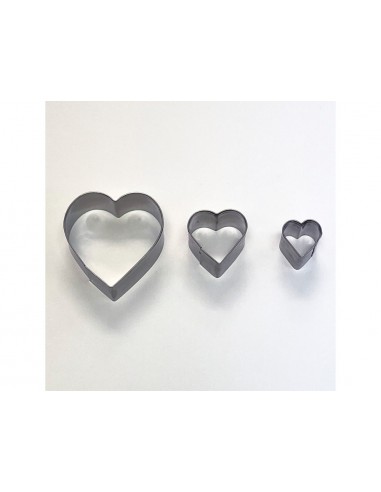 Cortador metalico sio-2 corazon set de 3 piezas