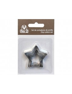 Cortador metalico sio-2 estrella set de 3 piezas