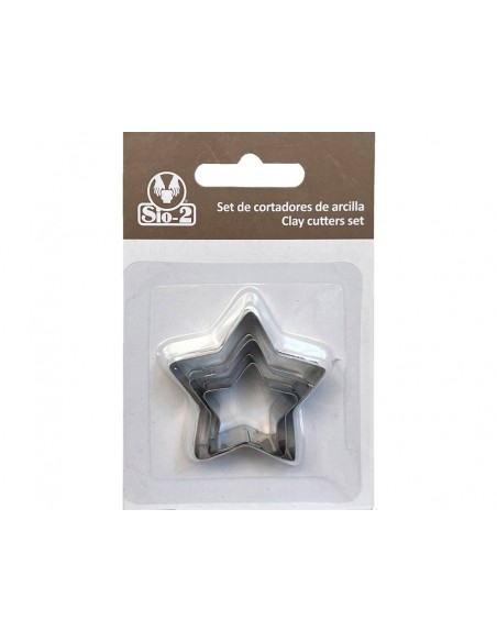Cortador metalico sio-2 estrella set de 3 piezas