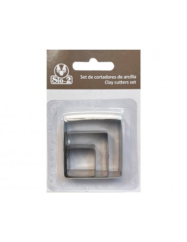 Cortador metalico sio-2 cuadrado set de 3 piezas