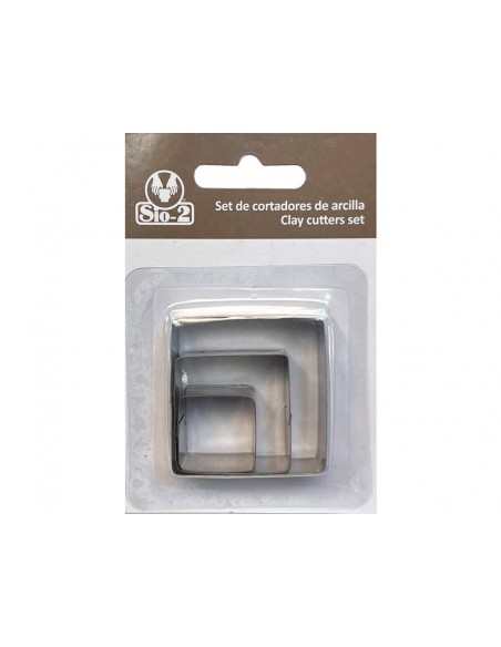 Cortador metalico sio-2 cuadrado set de 3 piezas