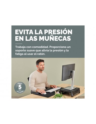 Reposamuñecas fellowes mini breyta negro 190x70x25 mm