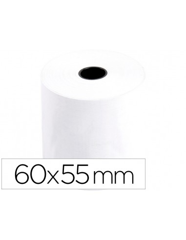 Rollo sumadora q-connect termico 60 mm ancho x 55 mm diametro sin bisfenol a
